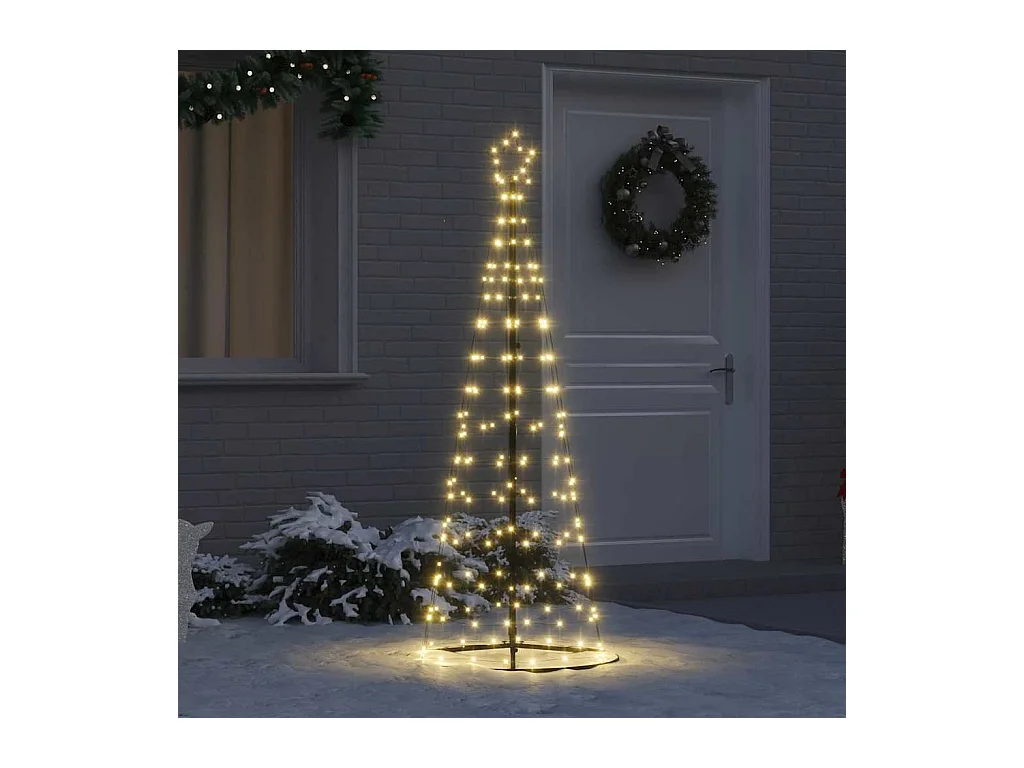 Árvore de Natal LED com 390 LEDs Branco quente 250 cm Ferro