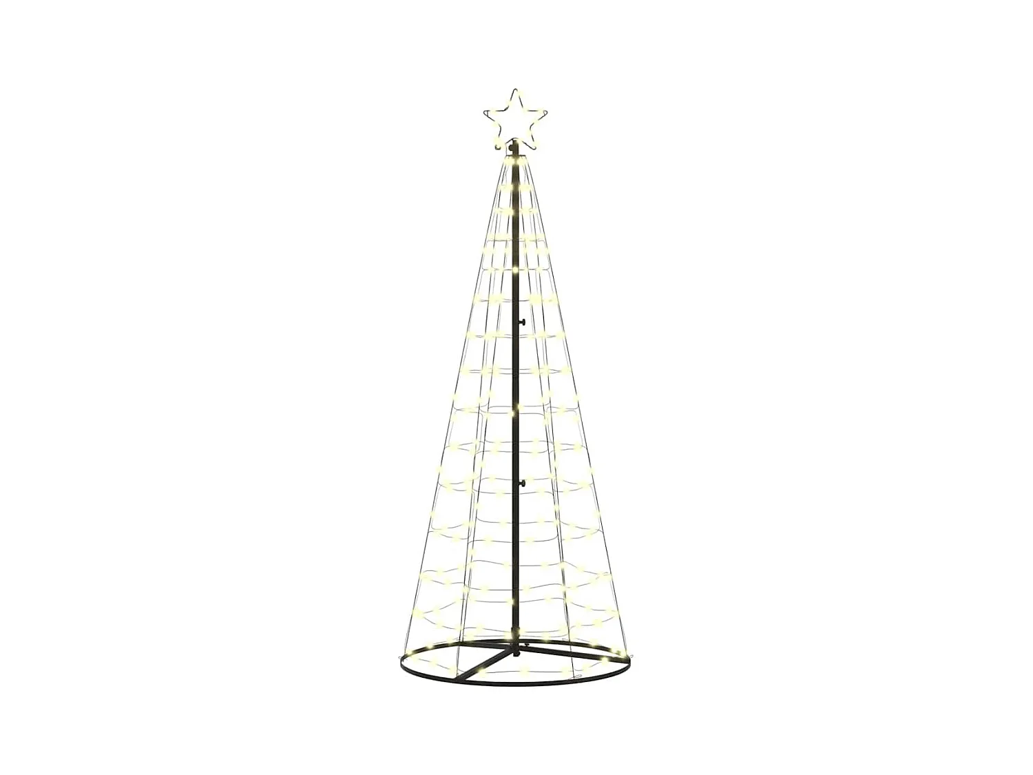 Árvore de Natal LED com 390 LEDs Branco quente 250 cm Ferro