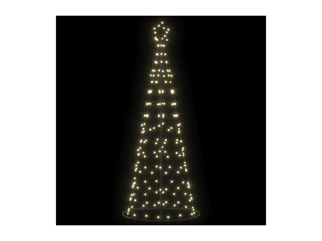 Árvore de Natal LED com 390 LEDs Branco quente 250 cm Ferro