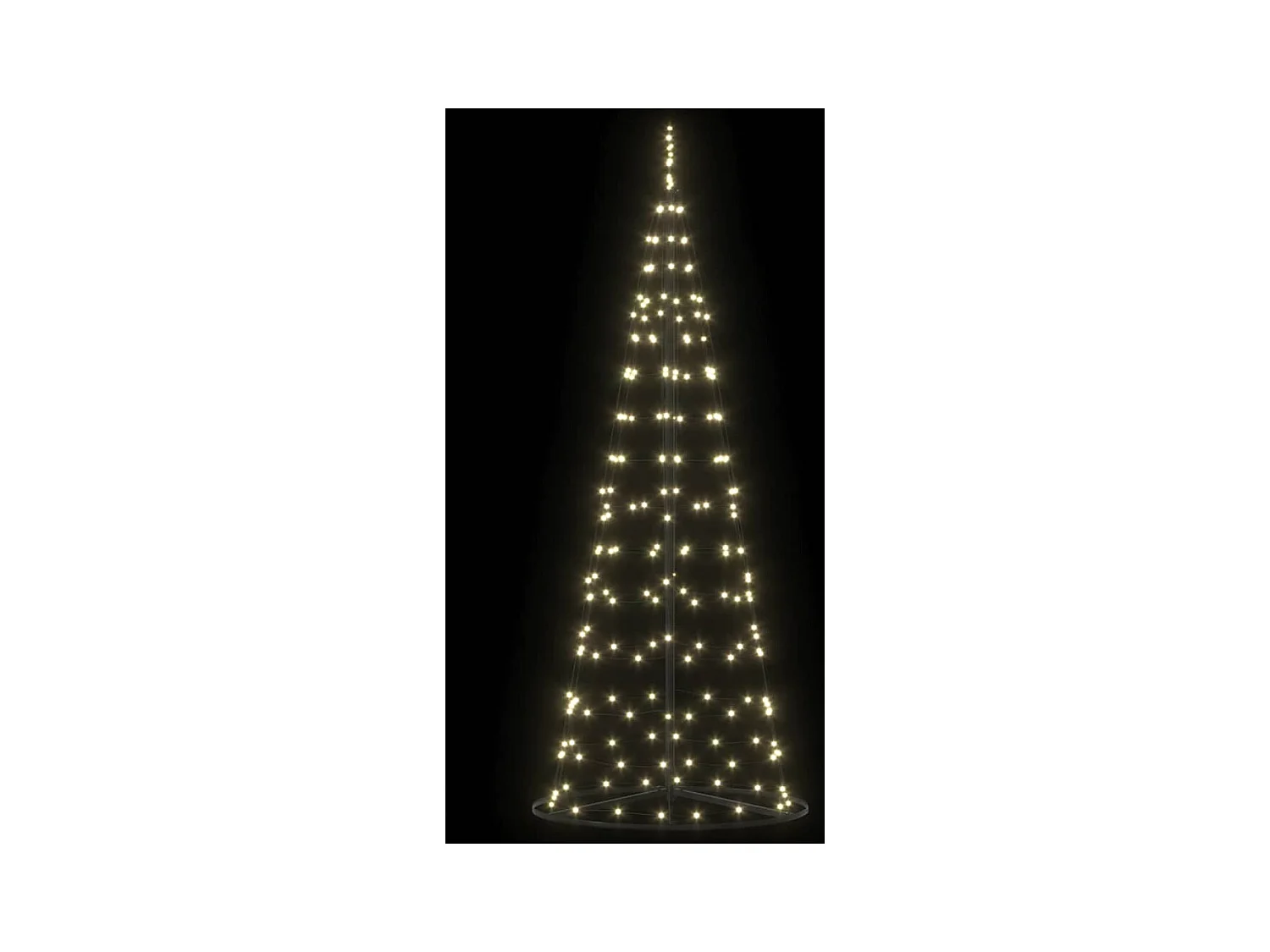 Árvore de Natal LED com 390 LEDs Branco quente 250 cm Ferro