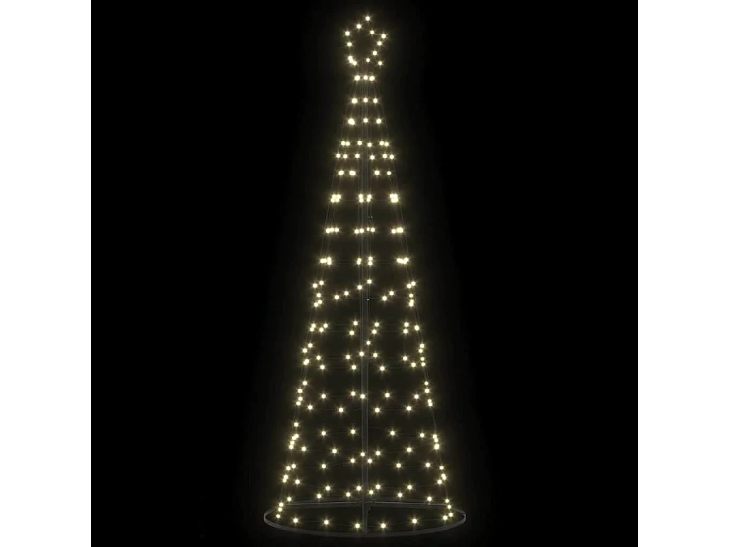 Arbre de Noël LED avec 390 LED Blanc chaud 250 cm Fer