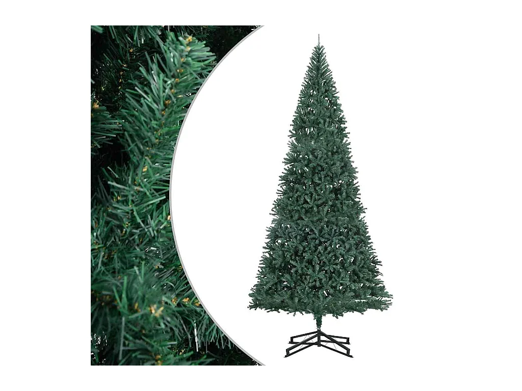 Sapin de Noël artificiel avec support vert 500 cm PVC