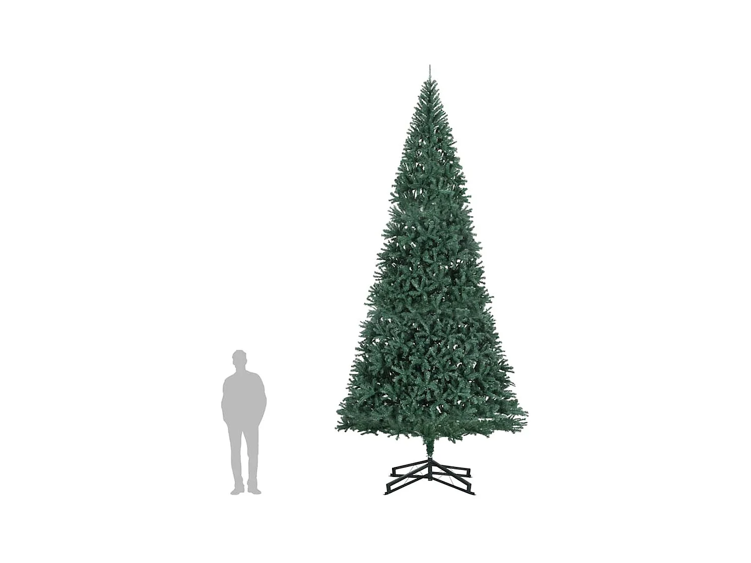Sapin de Noël artificiel avec support vert 500 cm PVC