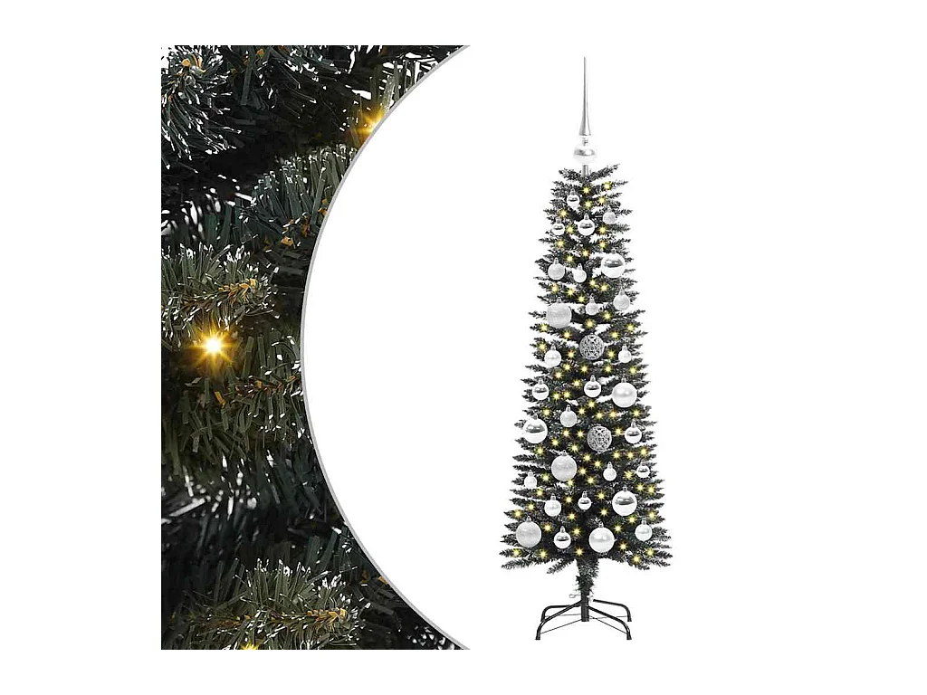 Sapin de Noël artificiel avec 150 LED Vert 40,5 x 40,5 x 120 cm