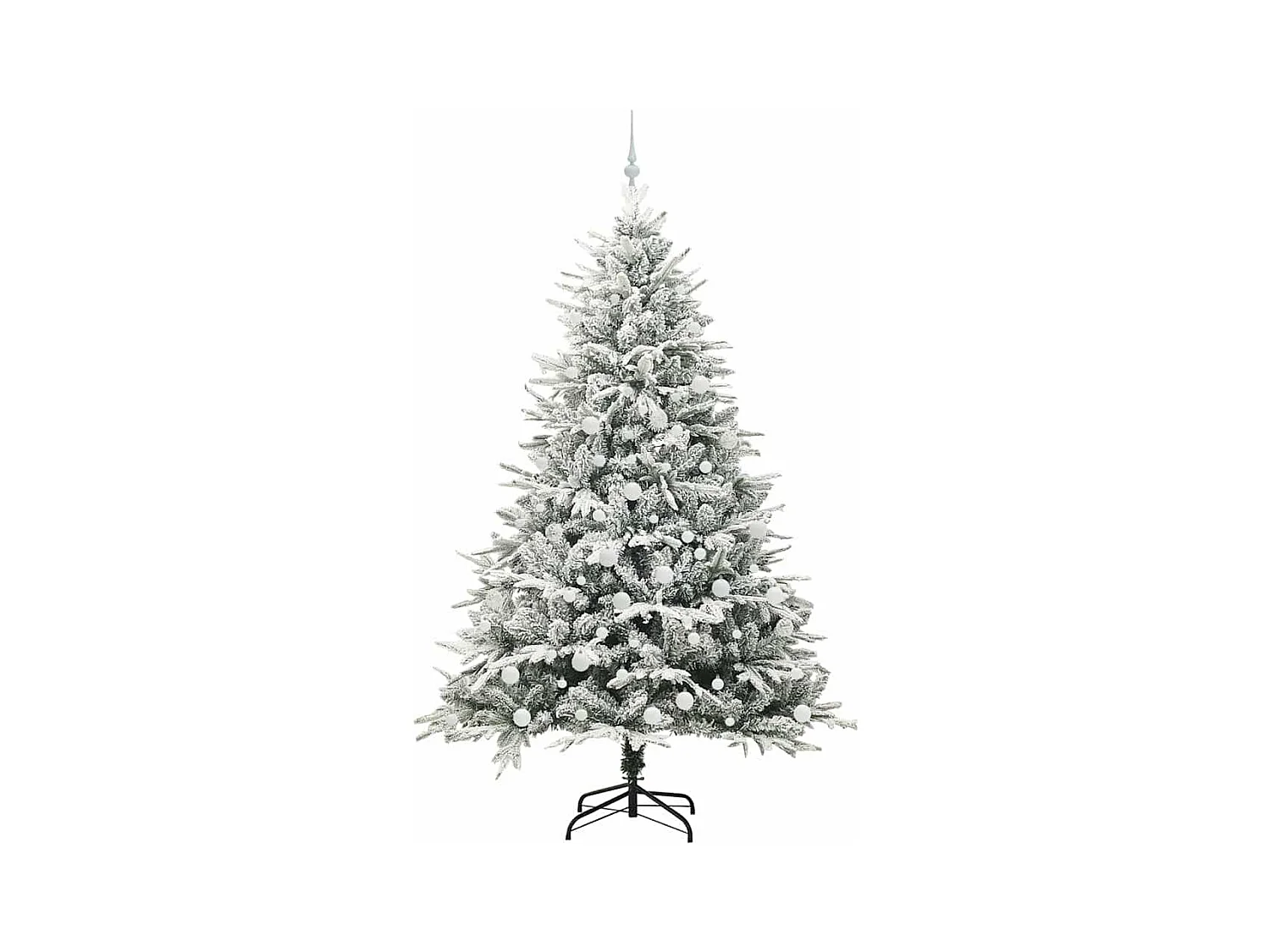 Sapin de Noël artificiel pré-éclairé avec set de boules Vert