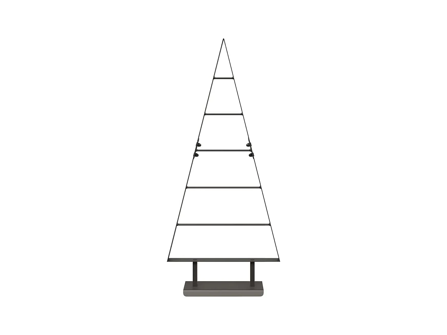 Árbol de Navidad de metal con soporte Negro 90 cm Acero