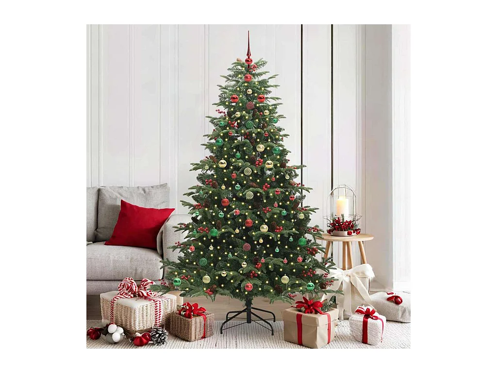 Árbol de Navidad artificial Verde 180 cm PVC, Metal y Plástico