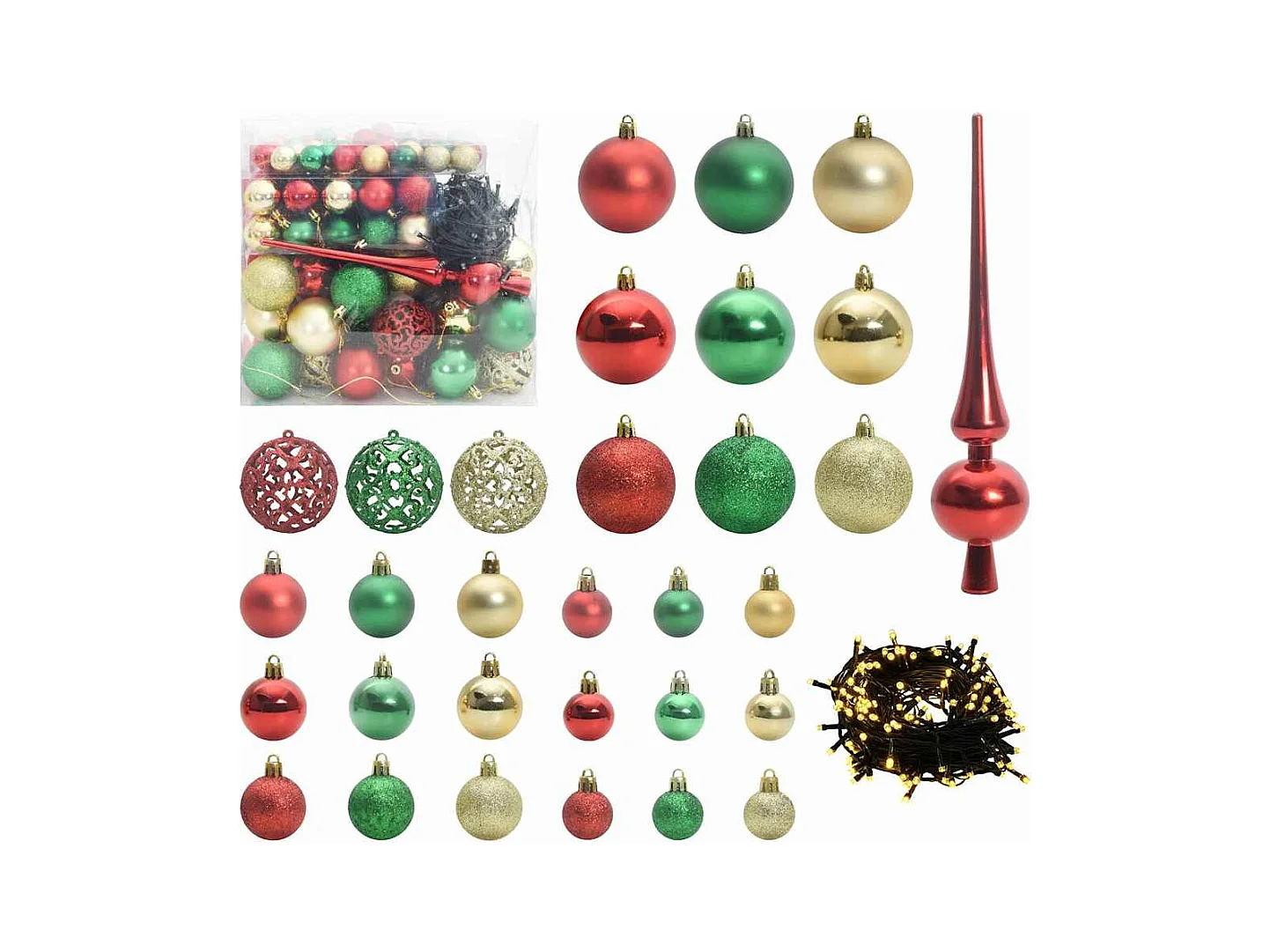 Árbol de Navidad artificial Verde 180 cm PVC, Metal y Plástico