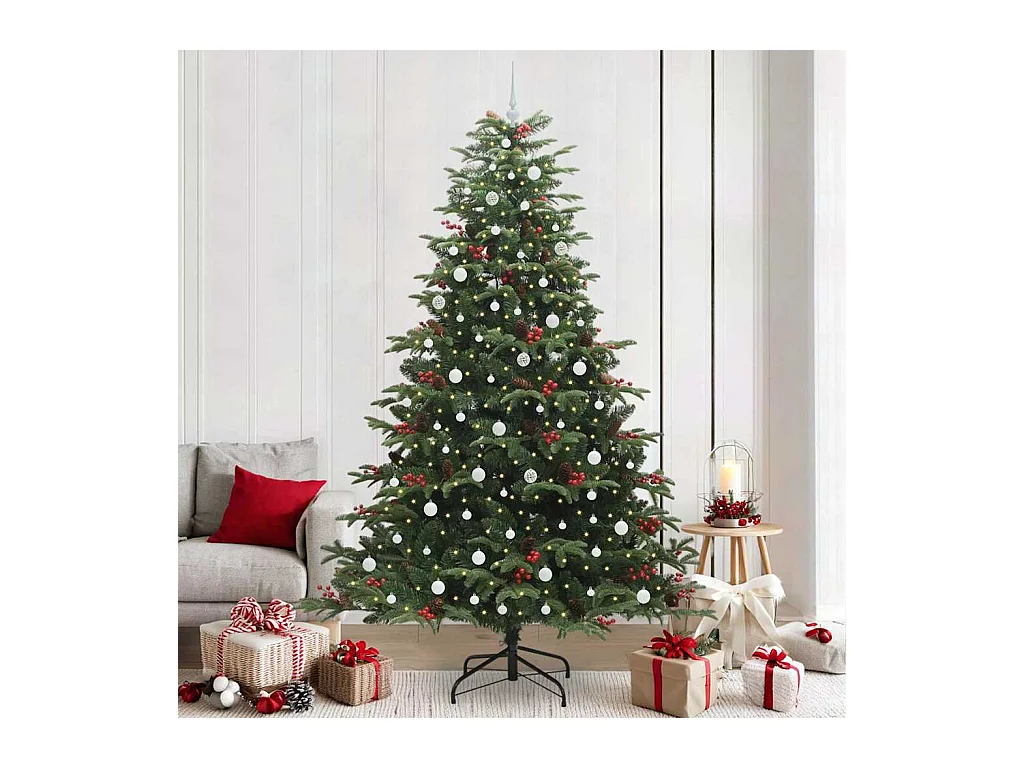 Árbol de Navidad artificial Verde 240 cm PVC, Metal y Plástico
