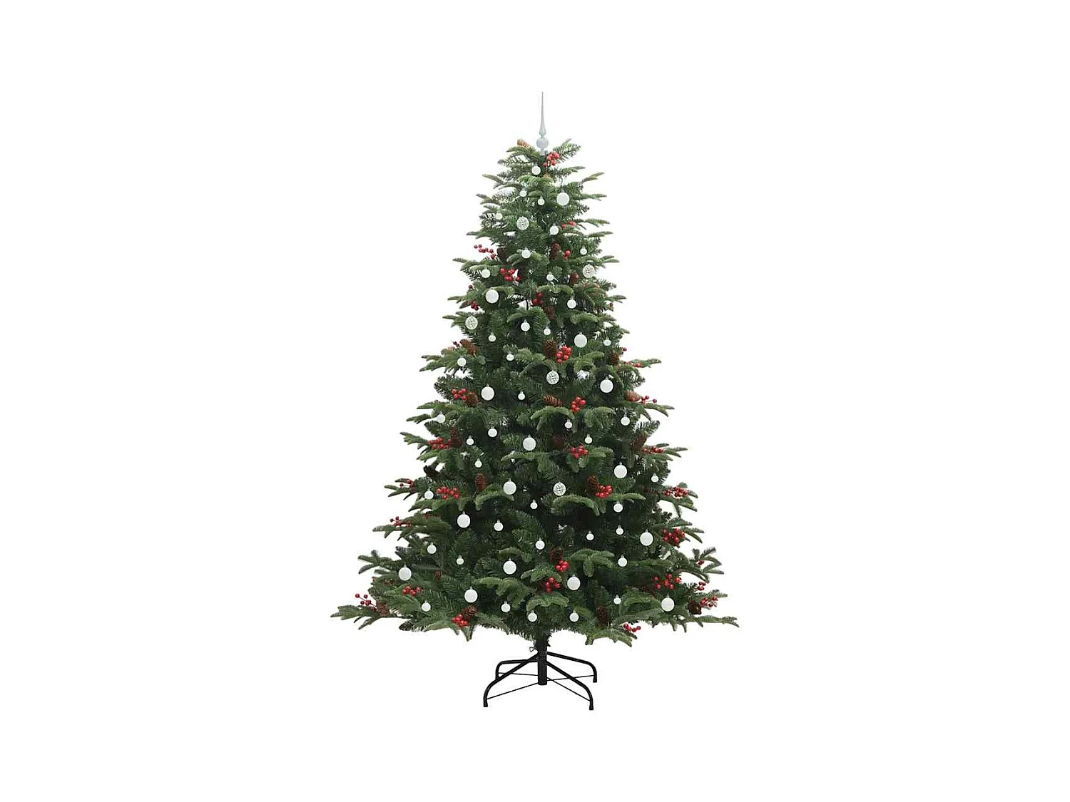 Árbol de Navidad artificial Verde 240 cm PVC, Metal y Plástico