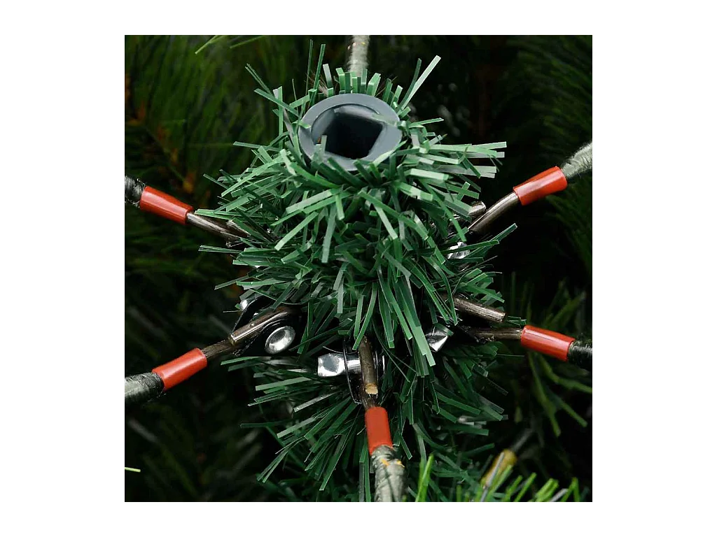 Kunstmatige scharnierende Kerstboom met gevlochten sneeuw