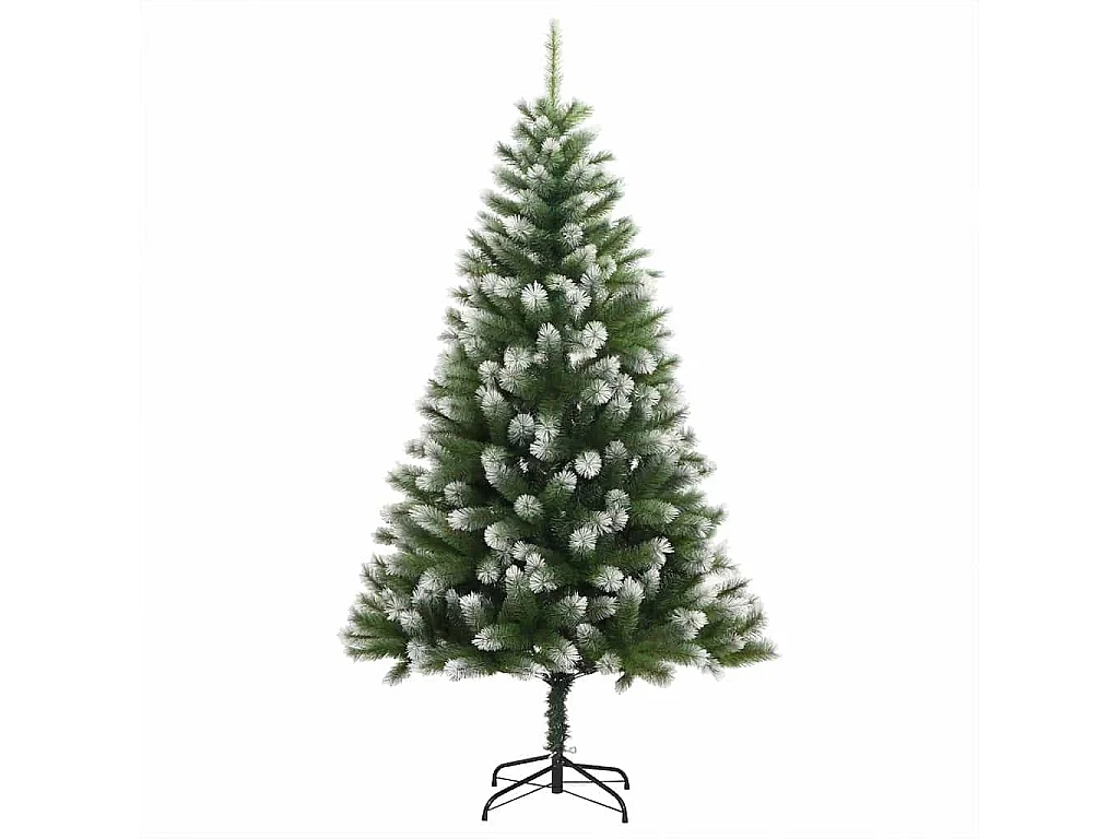 Árvore de Natal Artificial com Dobradiças e Neve Coberta 150 cm