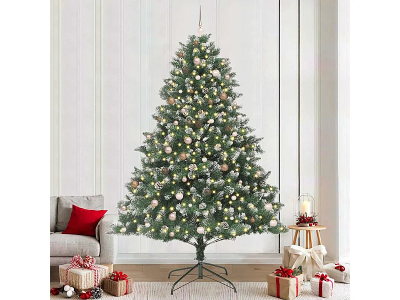 Sapin de Noël artificiel avec 300 LED Vert 160 x 160 x 240 cm