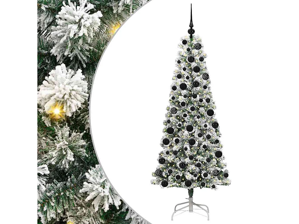 Árbol de Navidad artificial con ramas articuladas 180 cm PVC