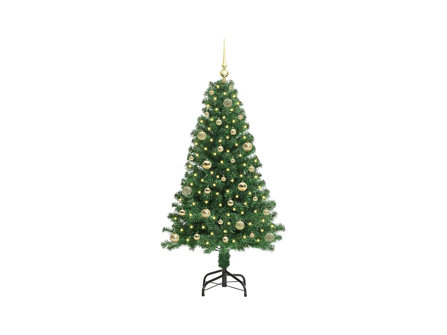 Árvore de Natal Artificial Verde 150 cm PVC, Aço e Plástico
