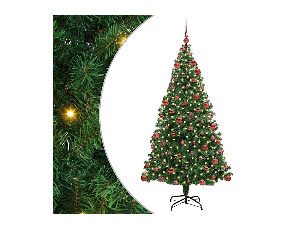 Sapin de Noël artificiel Vert 180 cm PVC, Acier et Plastique