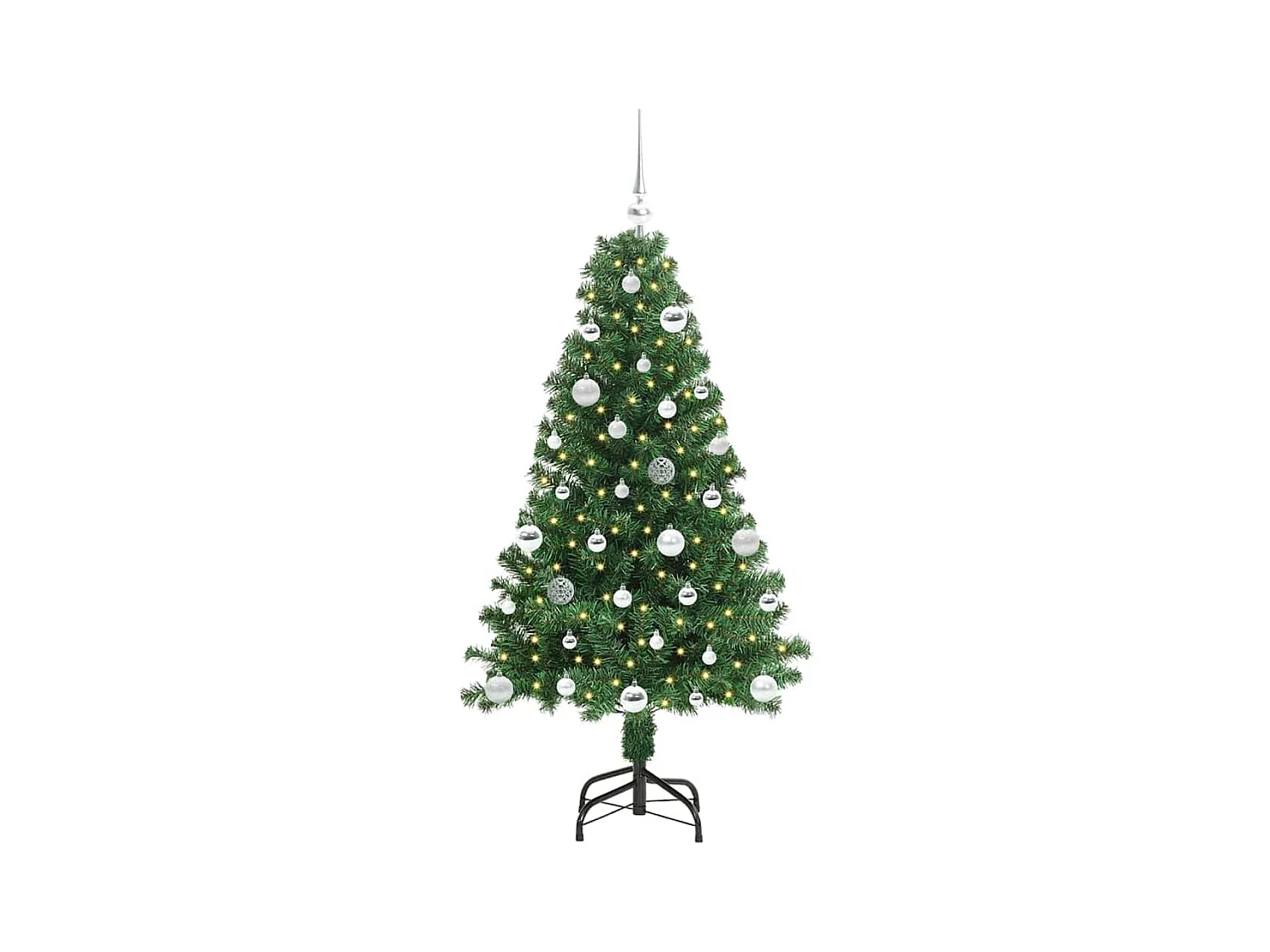 Árvore de Natal Artificial Verde 150 cm PVC, Aço e Plástico