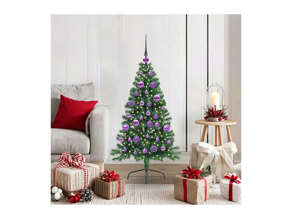 Árvore de Natal Artificial Pré-iluminada Verde 120 cm PVC
