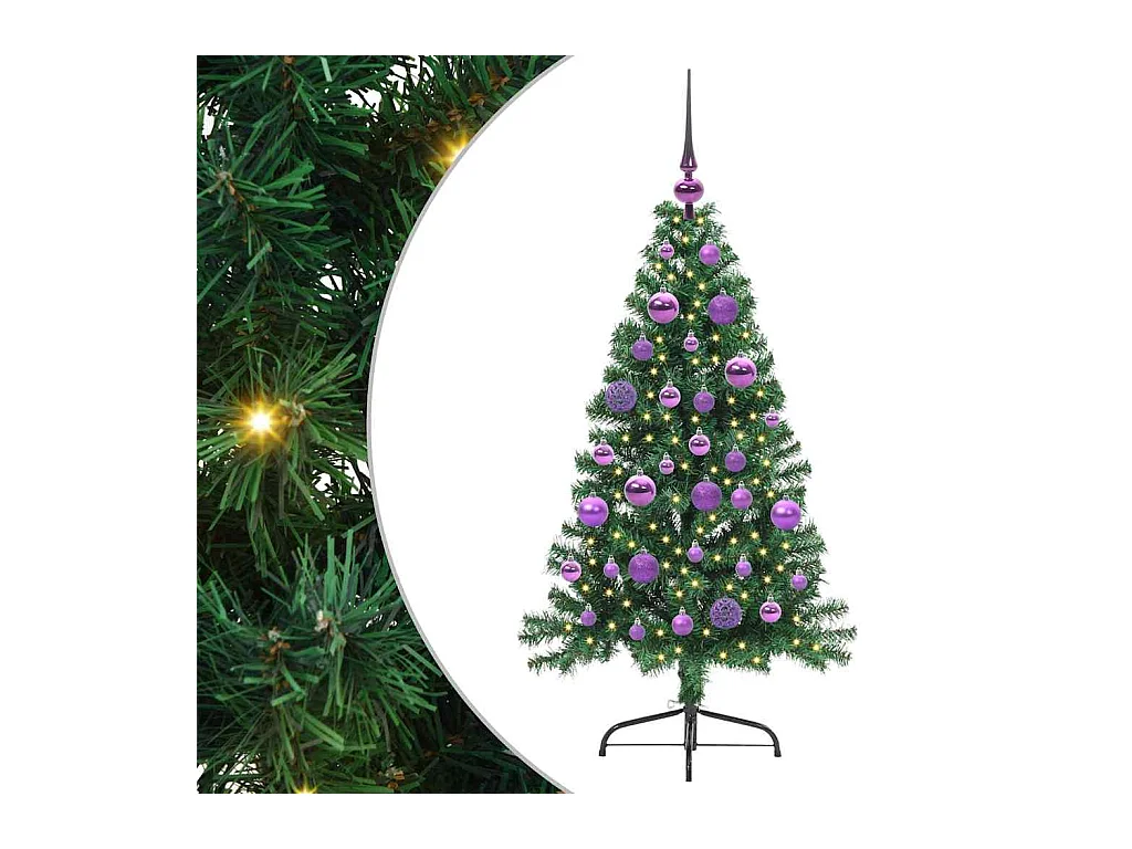 Árvore de Natal Artificial Pré-iluminada Verde 120 cm PVC