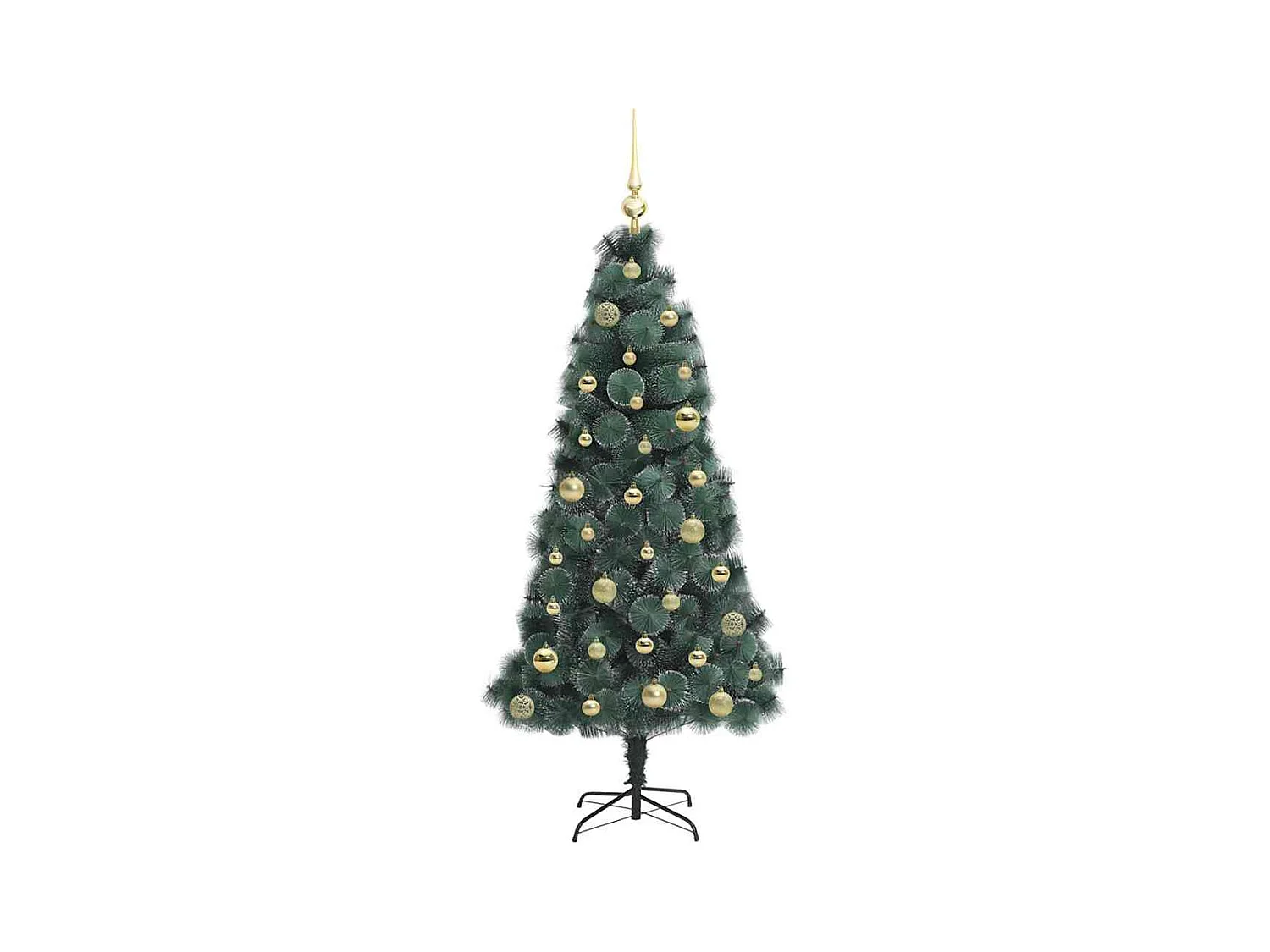 Árbol de Navidad Artificial Pre-iluminado con Juego de Bolas