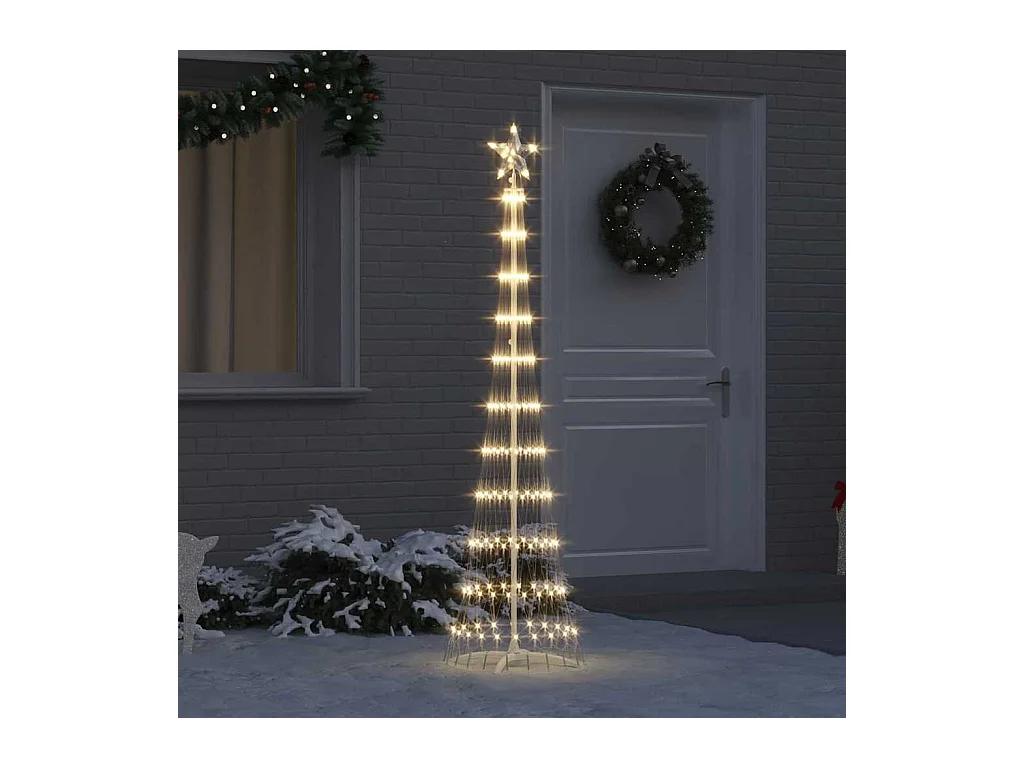 Árbol de Navidad LED con 230 LED Cálido 51 x 51 x 190 cm Metal