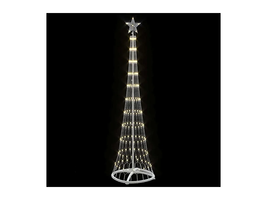Árbol de Navidad LED con 230 LED Cálido 51 x 51 x 190 cm Metal
