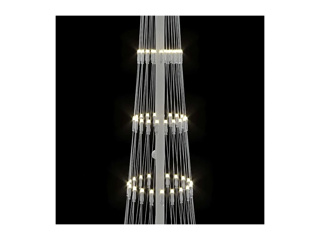 Árbol de Navidad LED con 230 LED Cálido 51 x 51 x 190 cm Metal