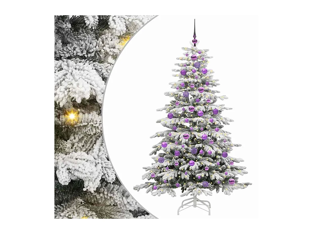 Sapin de Noël Artificiel à Branches Articulées Blanc 180 cm