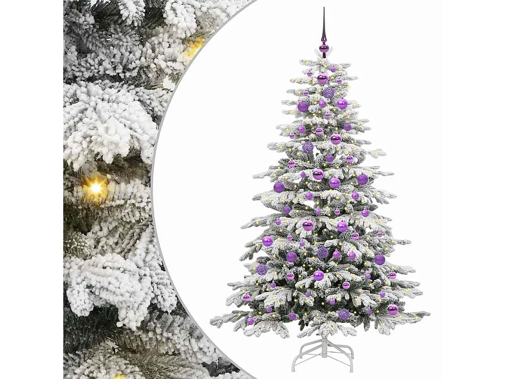 Sapin de Noël Artificiel à Branches Articulées Blanc 180 cm