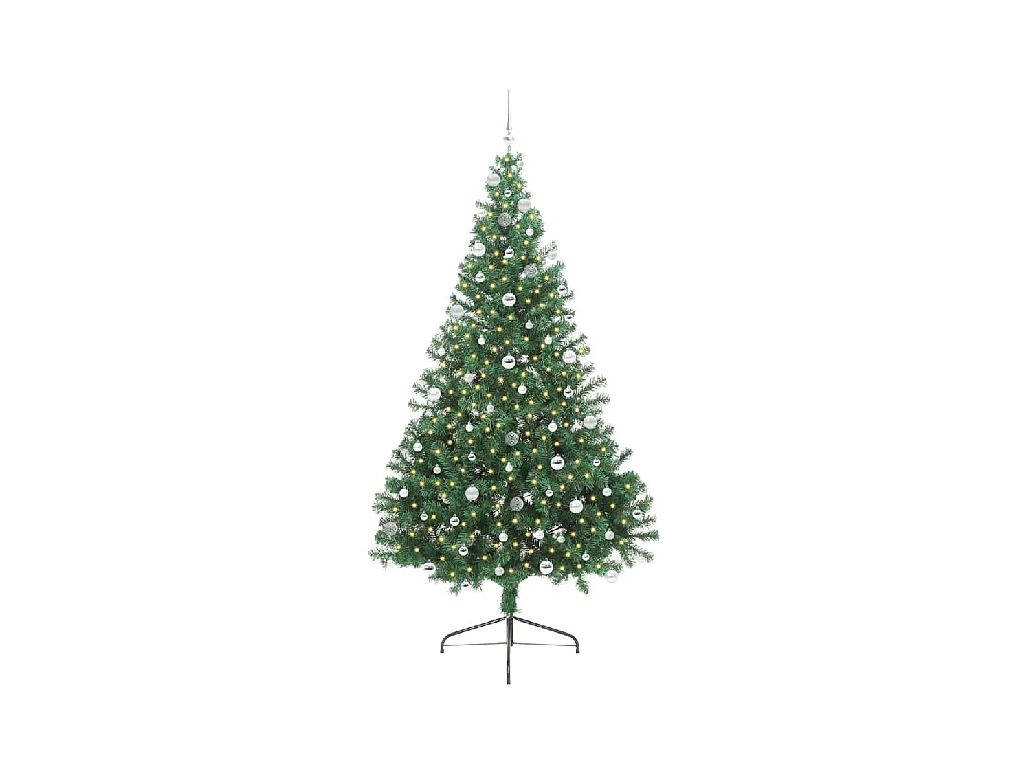 Sapin de Noël artificiel pré-éclairé Vert 240 cm PVC