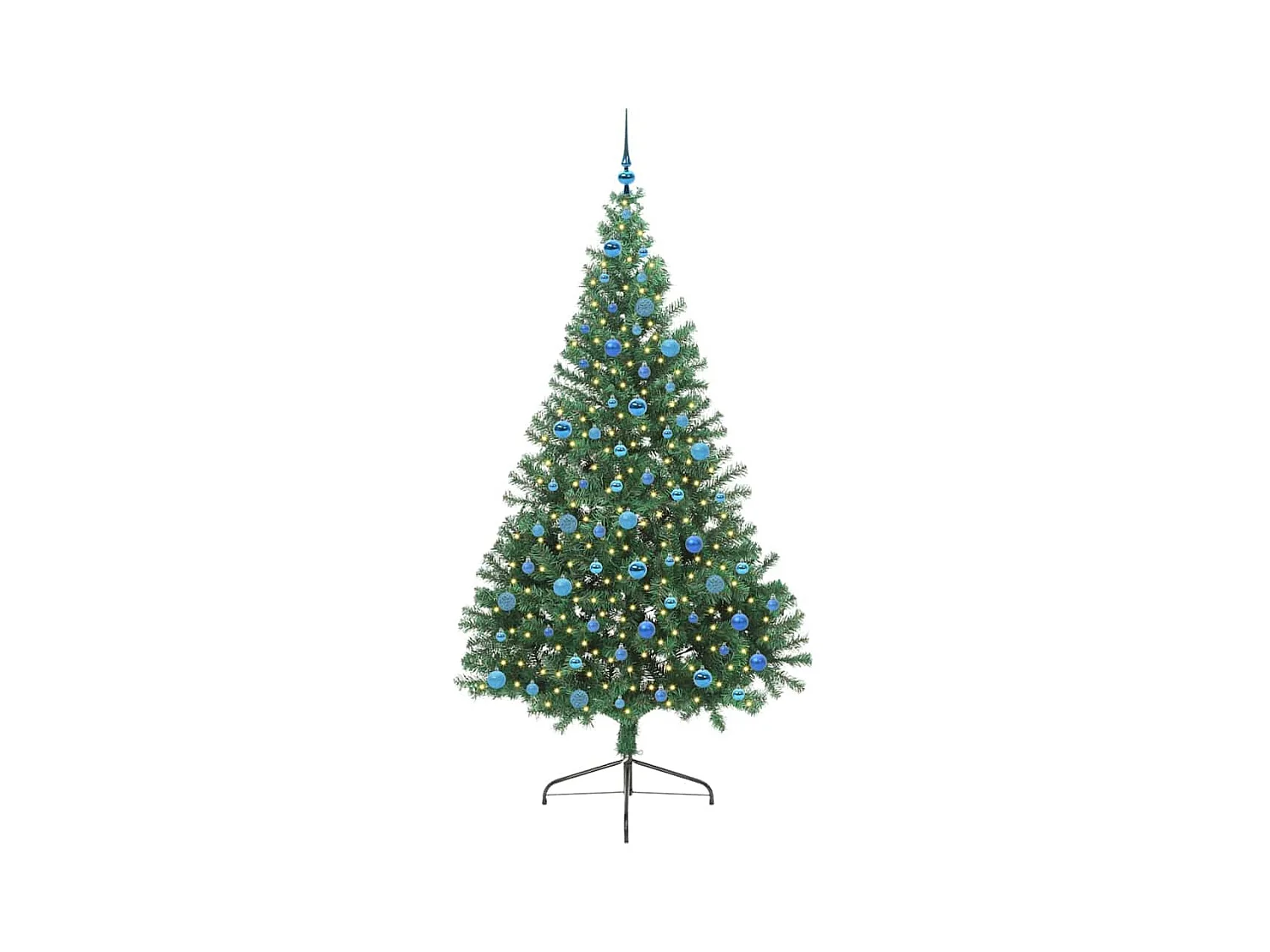 Árbol de Navidad Artificial Preiluminado Verde 240 cm PVC