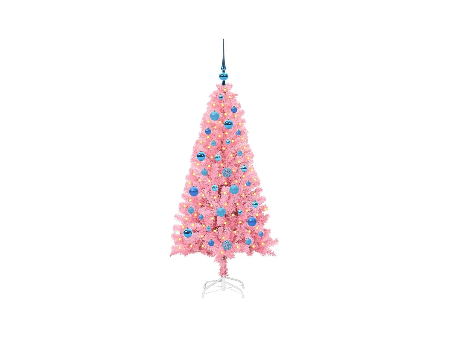 Sapin de Noël avec 150 LED avec support Rose 150 cm PVC