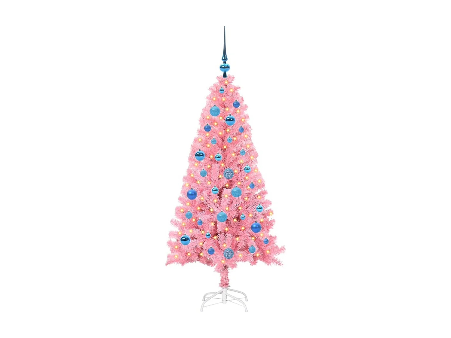 Sapin de Noël avec 150 LED avec support Rose 150 cm PVC