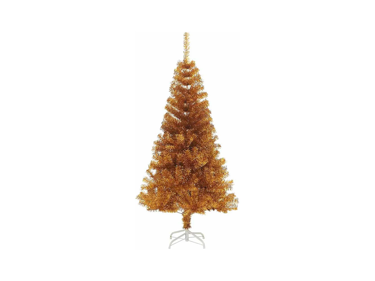 Árbol de Navidad con 150 LED con soporte Dorado 120 cm PET