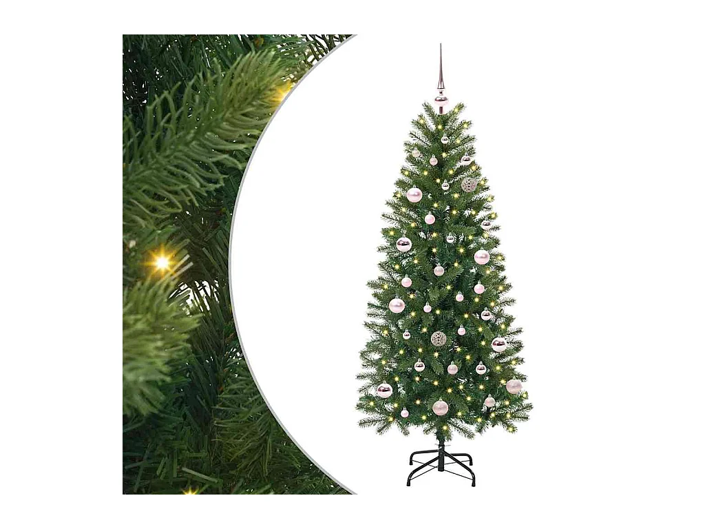 Árbol de Navidad artificial con 150 LED Verde 150 cm PE y PVC