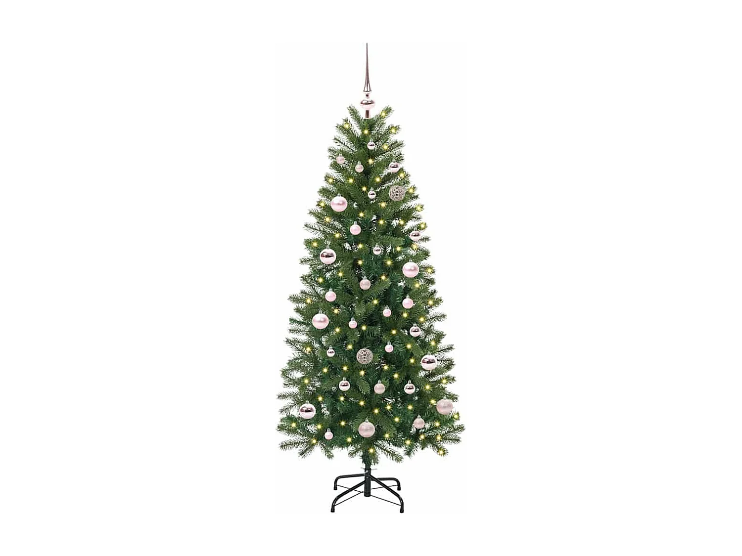 Sapin de Noël artificiel avec 150 LED Vert 150 cm PE et PVC