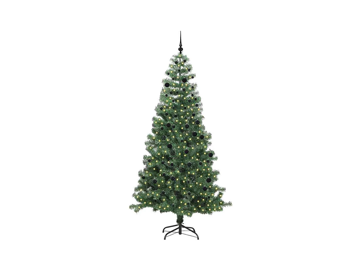 Árbol de Navidad con 300 LED con soporte Verde 240 cm PVC