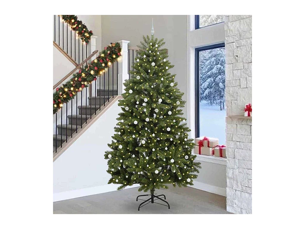 Árbol de Navidad artificial Verde 300 cm PVC y Metal