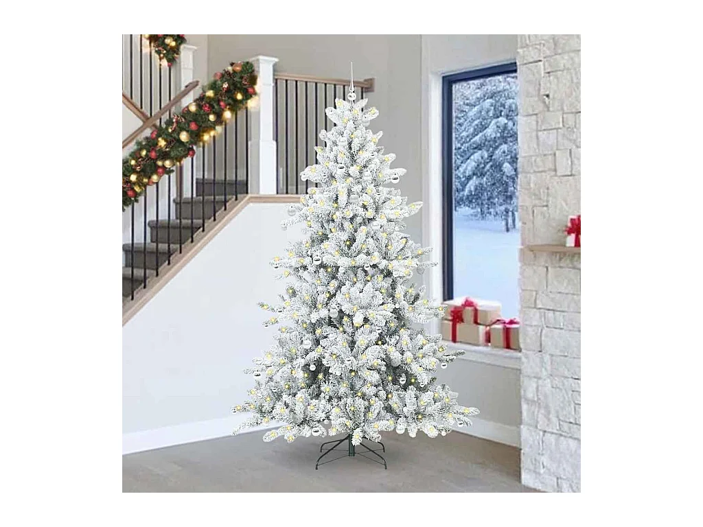 Árbol de Navidad artificial con ramas articuladas 240 cm PVC