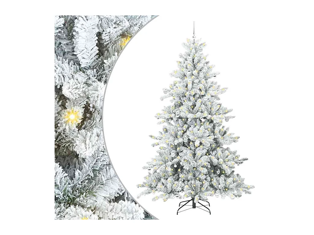 Árbol de Navidad artificial con ramas articuladas 240 cm PVC