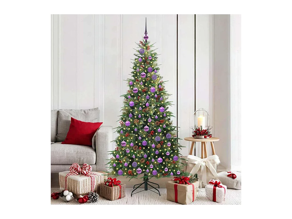 Árvore de Natal Articulada Artificial Verde 180 cm PE e PVC