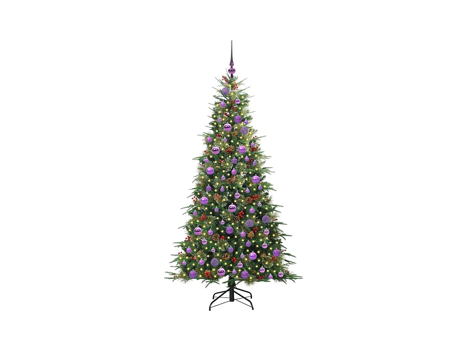 Árvore de Natal Articulada Artificial Verde 180 cm PE e PVC