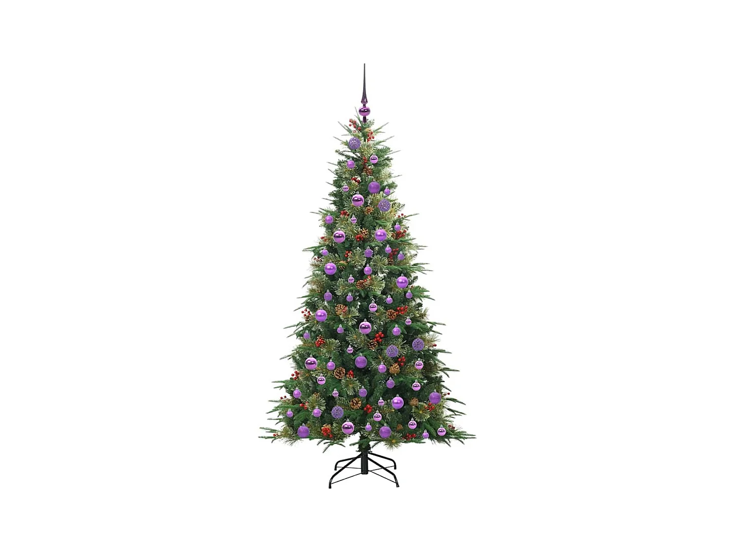Árvore de Natal Articulada Artificial Verde 180 cm PE e PVC