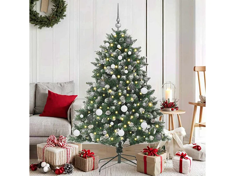 Sapin de Noël artificiel avec 150 LED Vert 105 x 105 x 150 cm