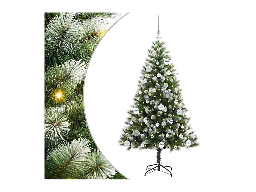 Kunstmatige scharnierende Kerstboom met gevlochten sneeuw