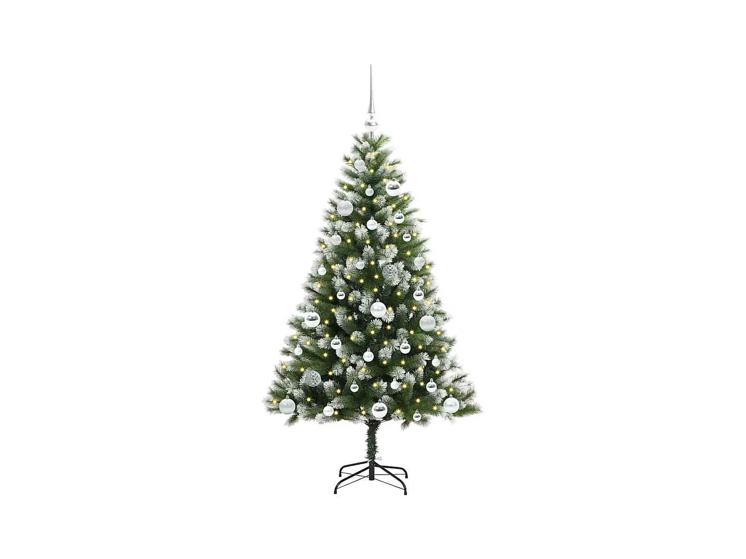 Kunstmatige scharnierende Kerstboom met gevlochten sneeuw