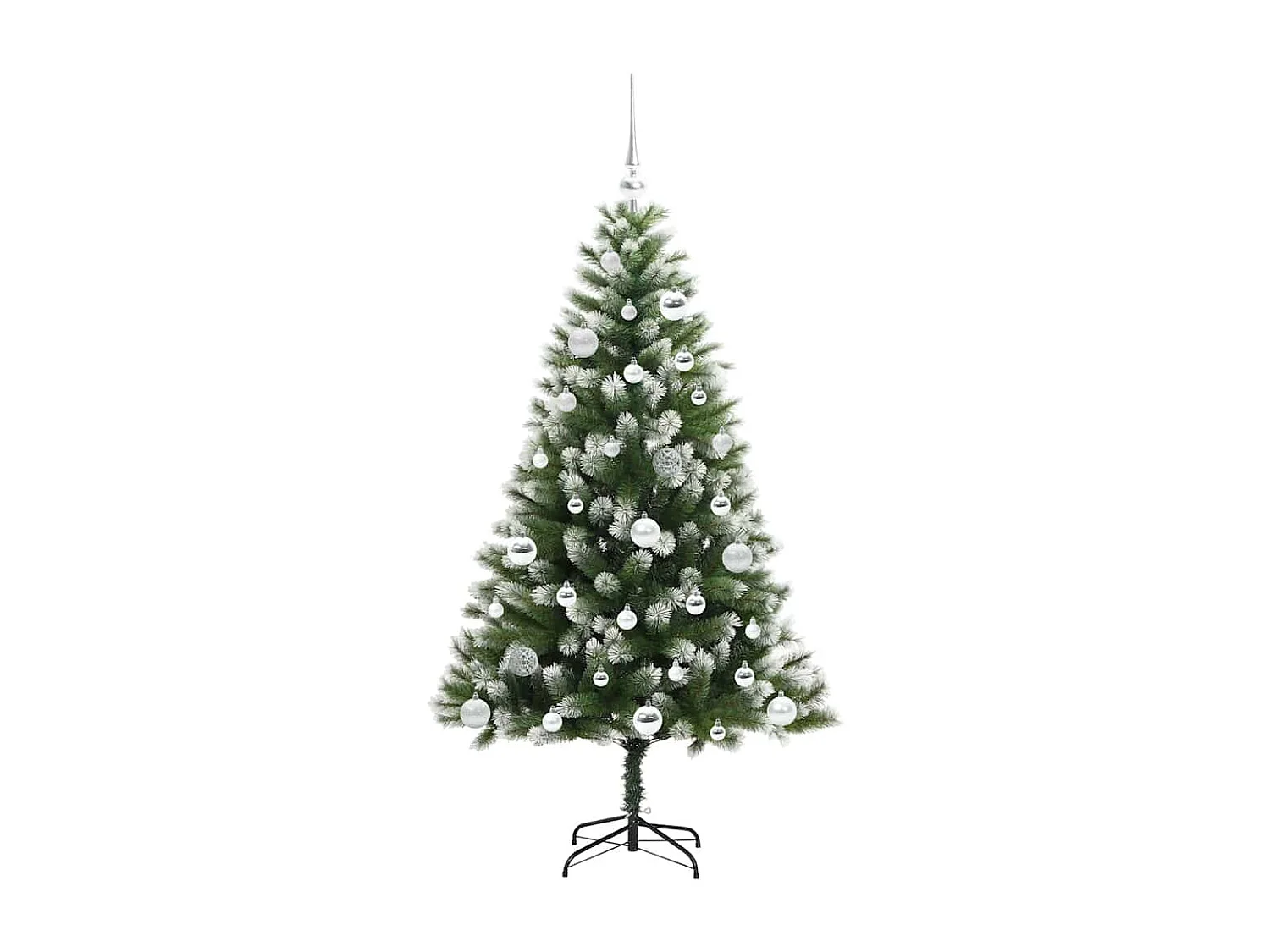 Árvore de Natal Artificial com Dobradiças e Neve Coberta 150 cm