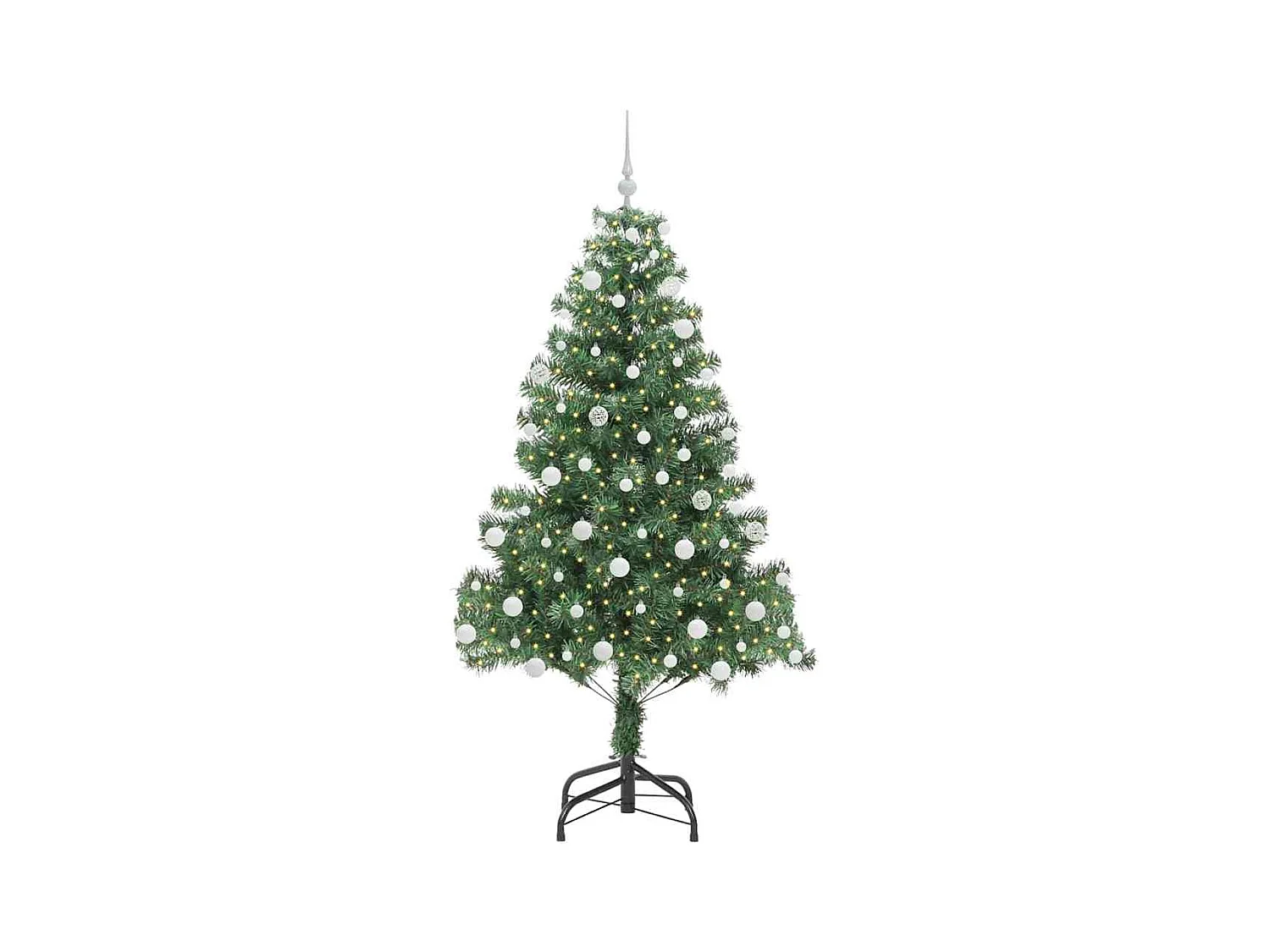 Árbol de Navidad con 300 LED con soporte Verde 180 cm PVC
