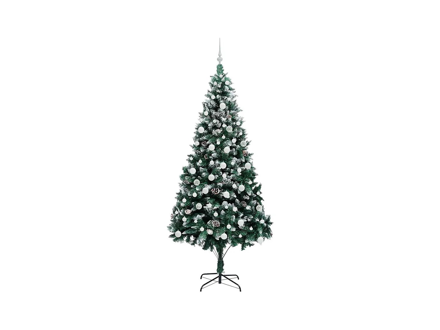 Sapin de Noël artificiel Vert 210 cm PVC, Acier et Plastique