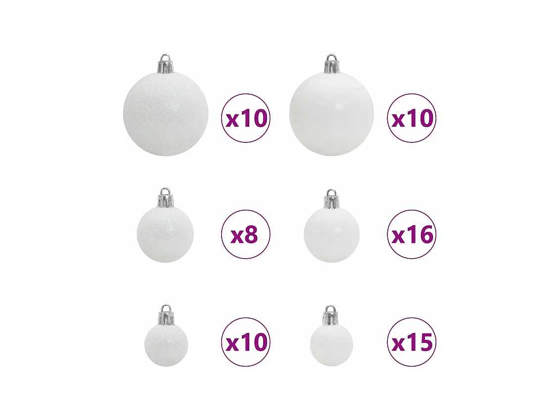 Sapin de Noël artificiel pré-éclairé Argent 180 cm PET